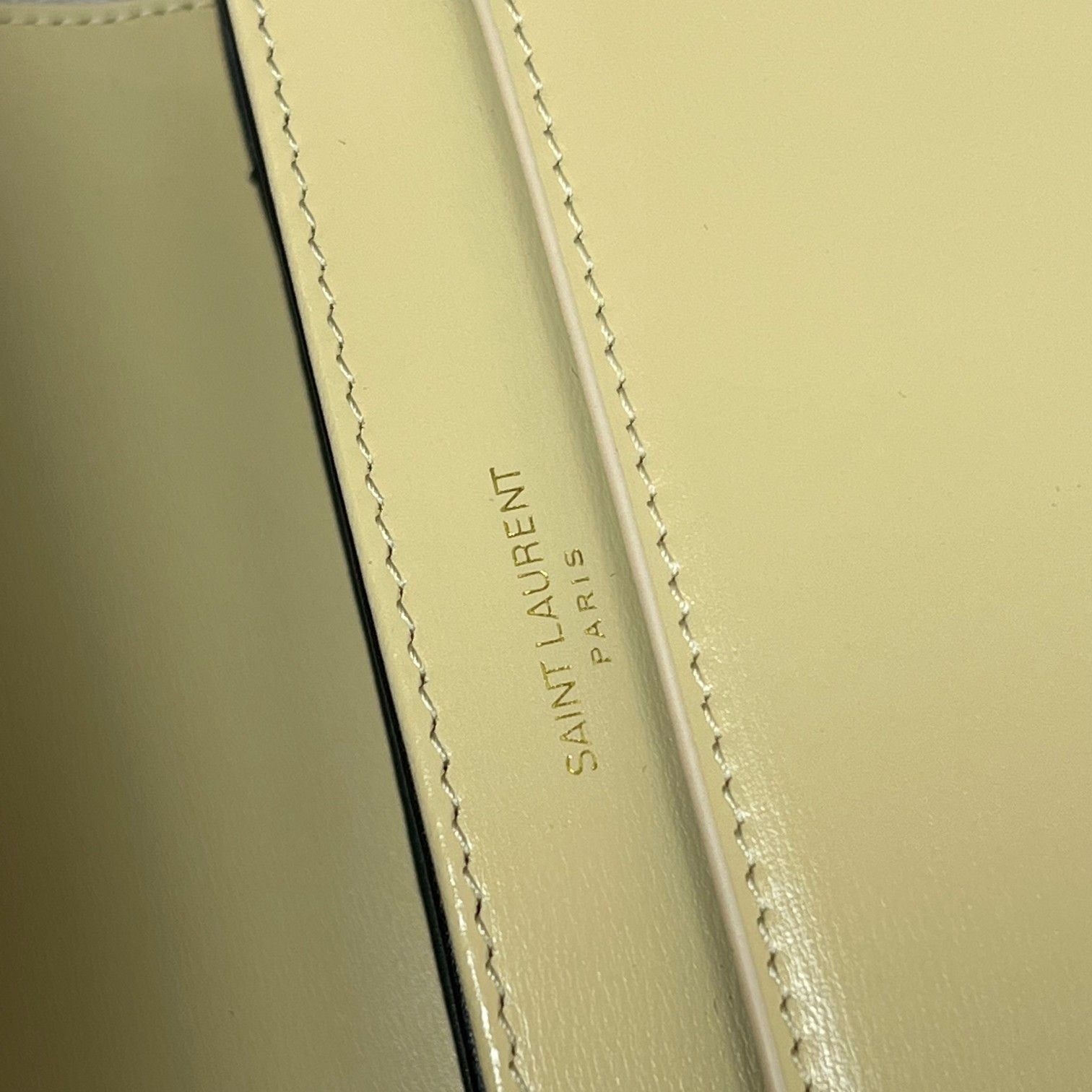 Y51 SOLFERINO SMALL SATCHEL IN BOX Sa1nt Lau*nt YELLOW 7.4 X 5.1 X 1.9 INCHES