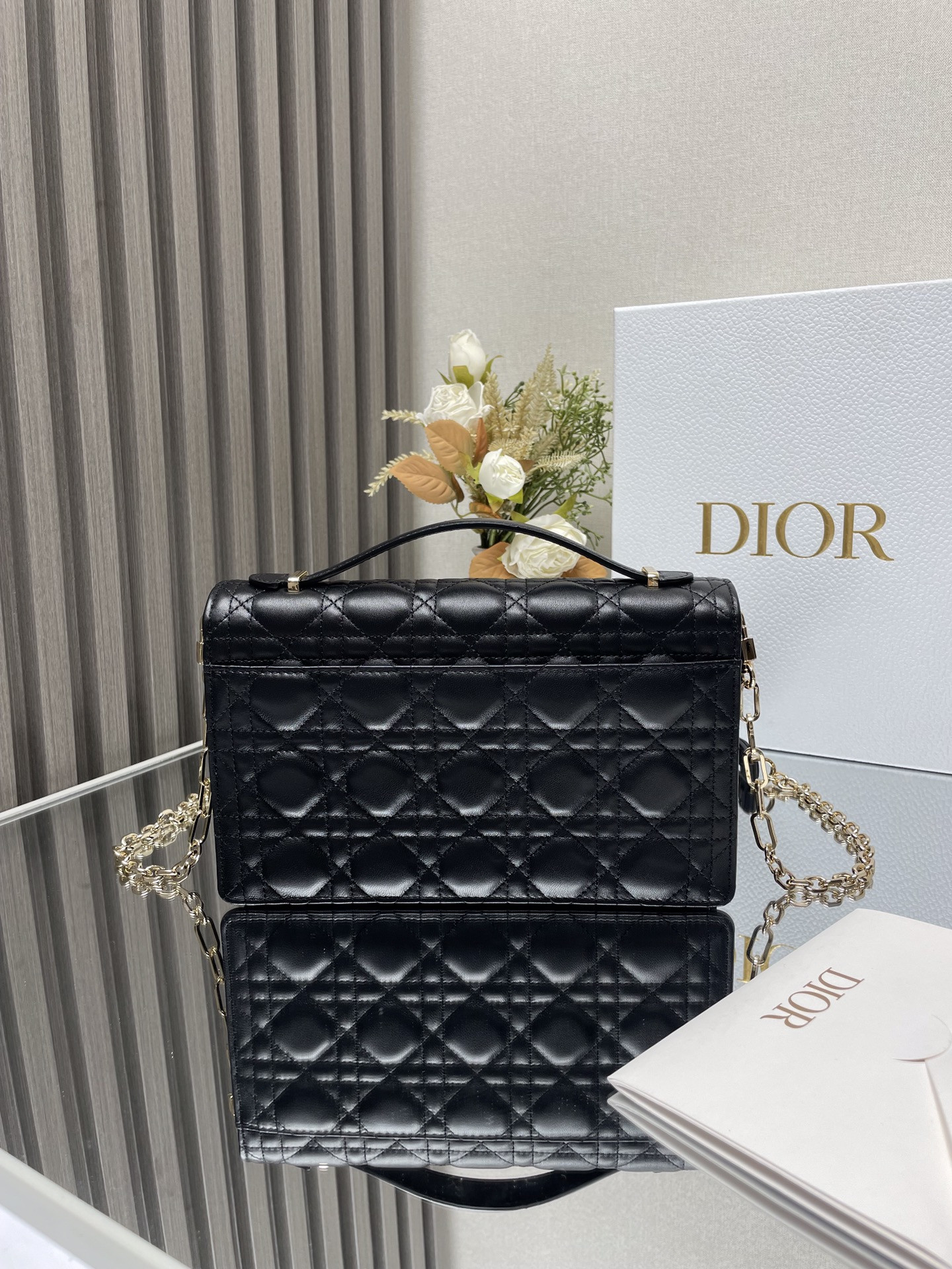 My D10r Top Handle Bag Black 9.5 x 5.5 x 3 inches