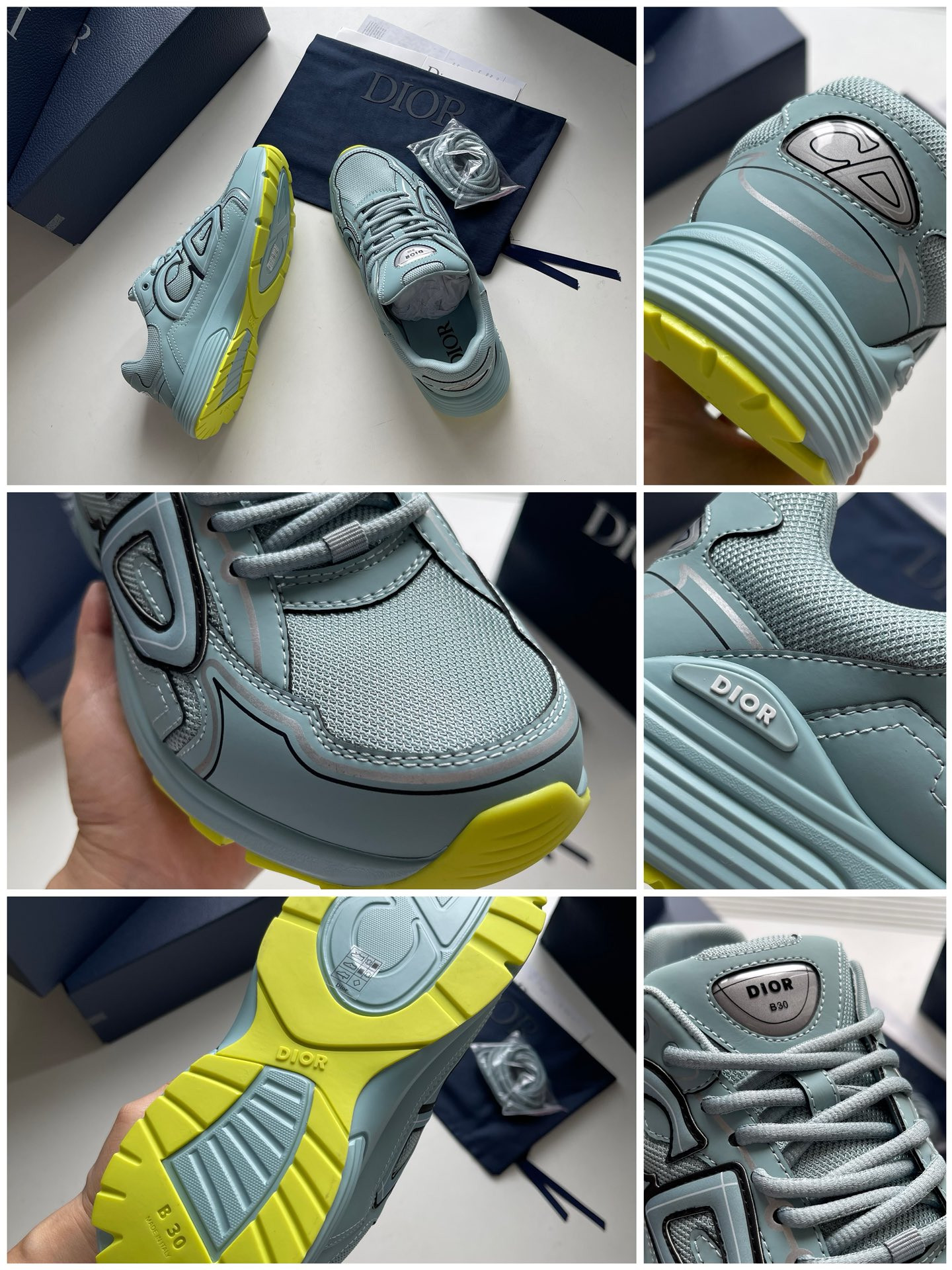 UA D10r B30 Sneaker Blue Mesh and Technical Fabric