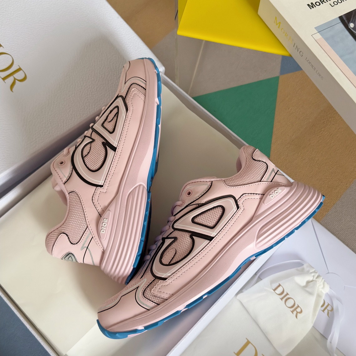 UA D10r B30 Sneaker Pale Pink Mesh and Technical Fabric