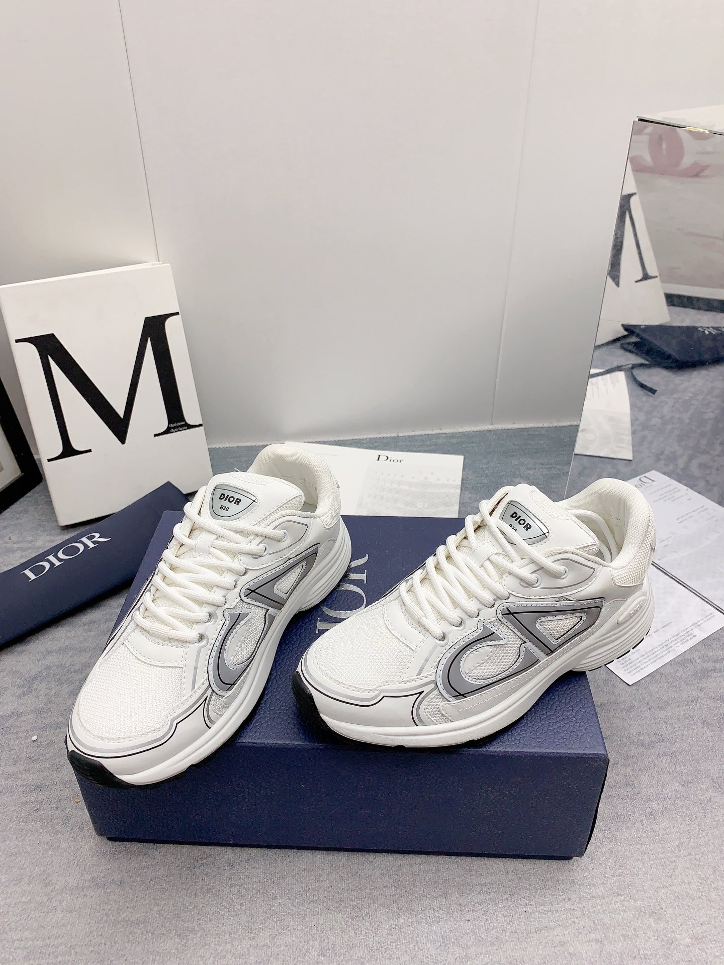 UA D10r B30 Sneaker White Mesh and Technical Fabric