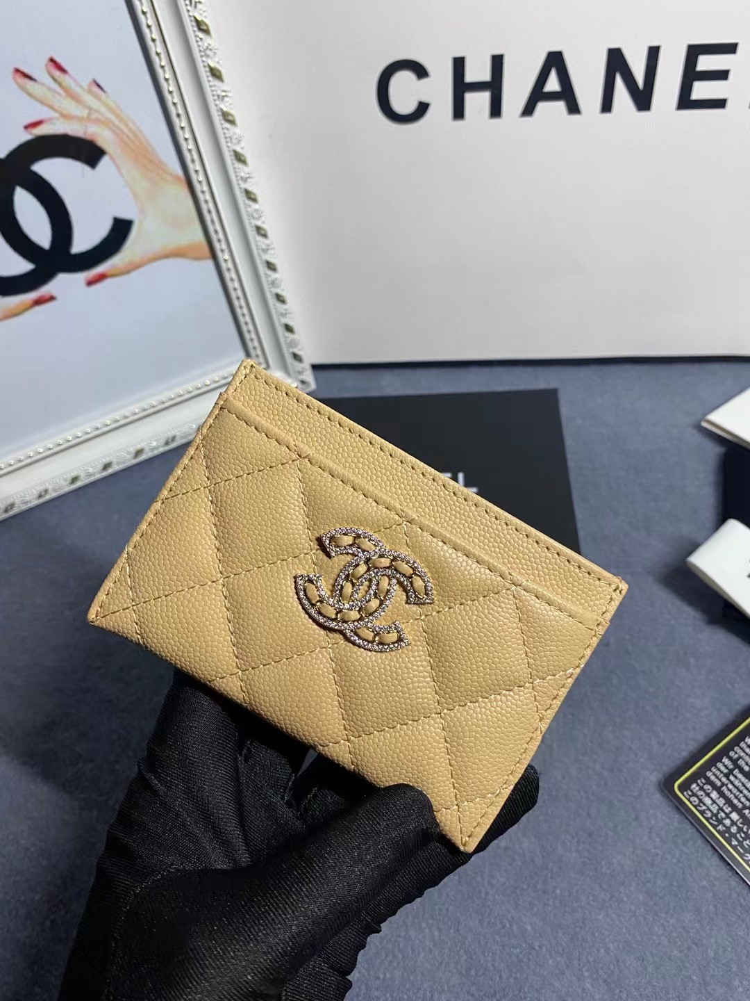Ch**el CARD HOLDER 11.2×7.5×0.5cm
