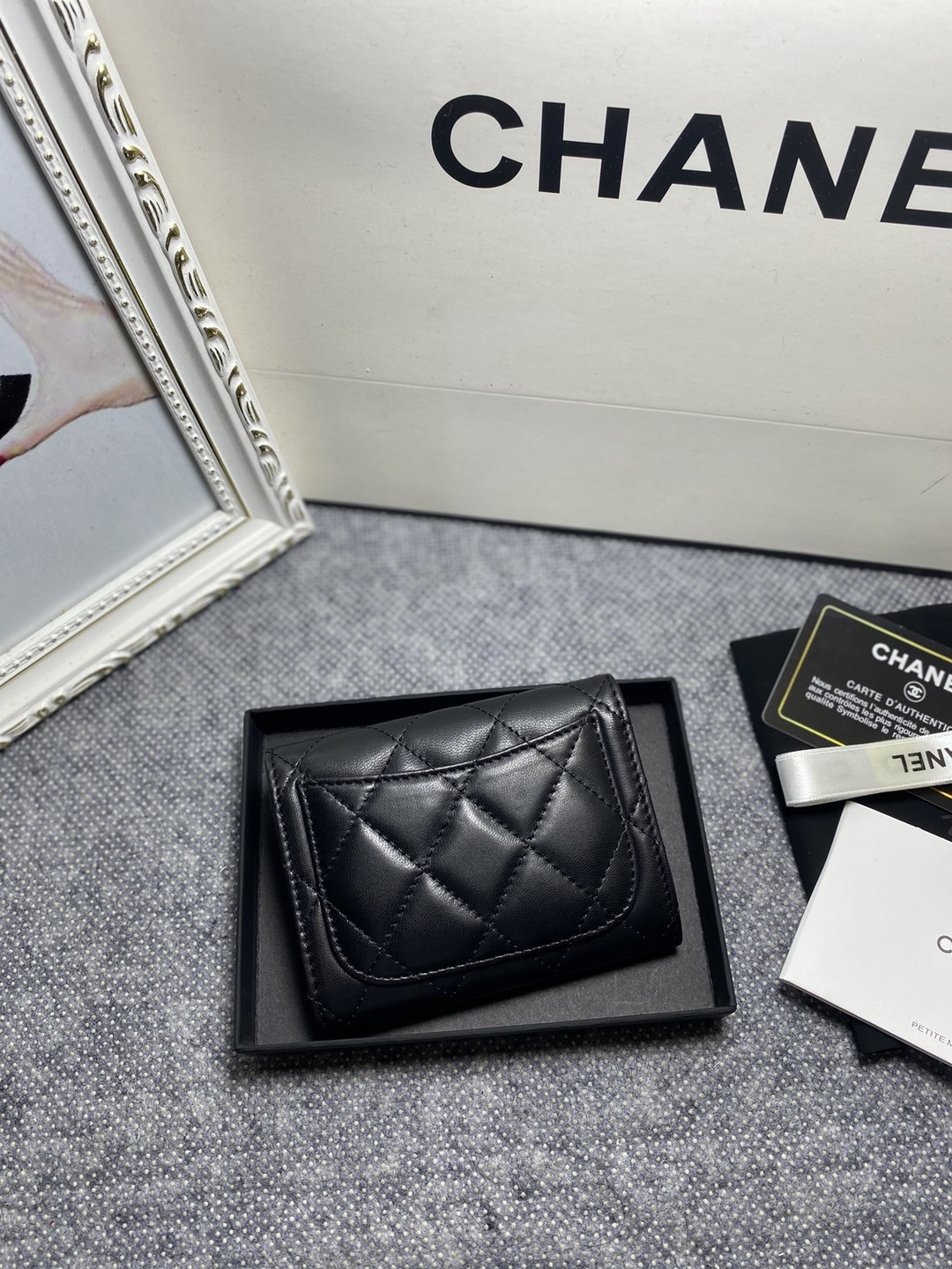 Ch**el FLAP WALLET 12 x 8.5cm