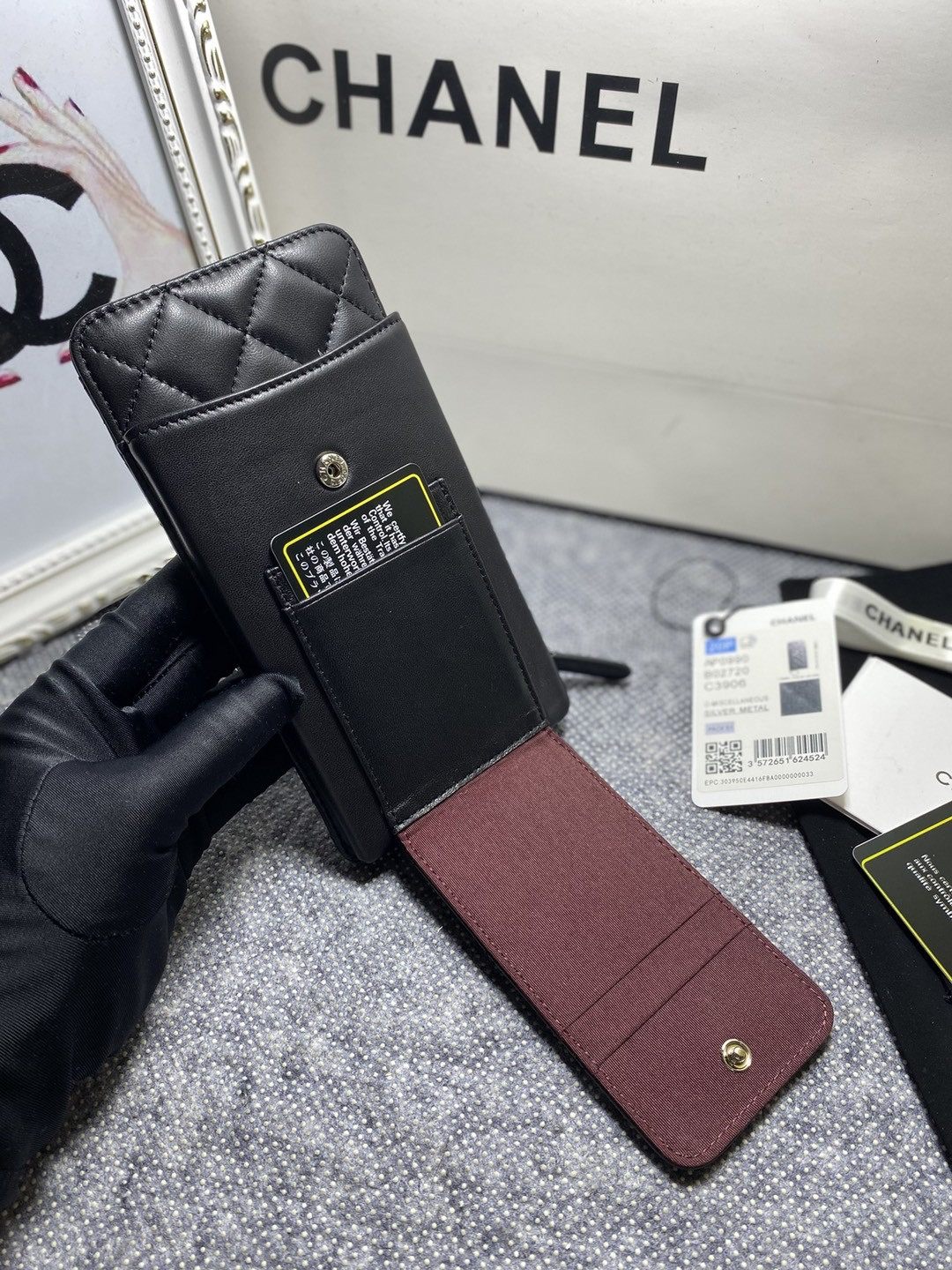 Ch**el LONG ZIPPED WALLET 19-11cm