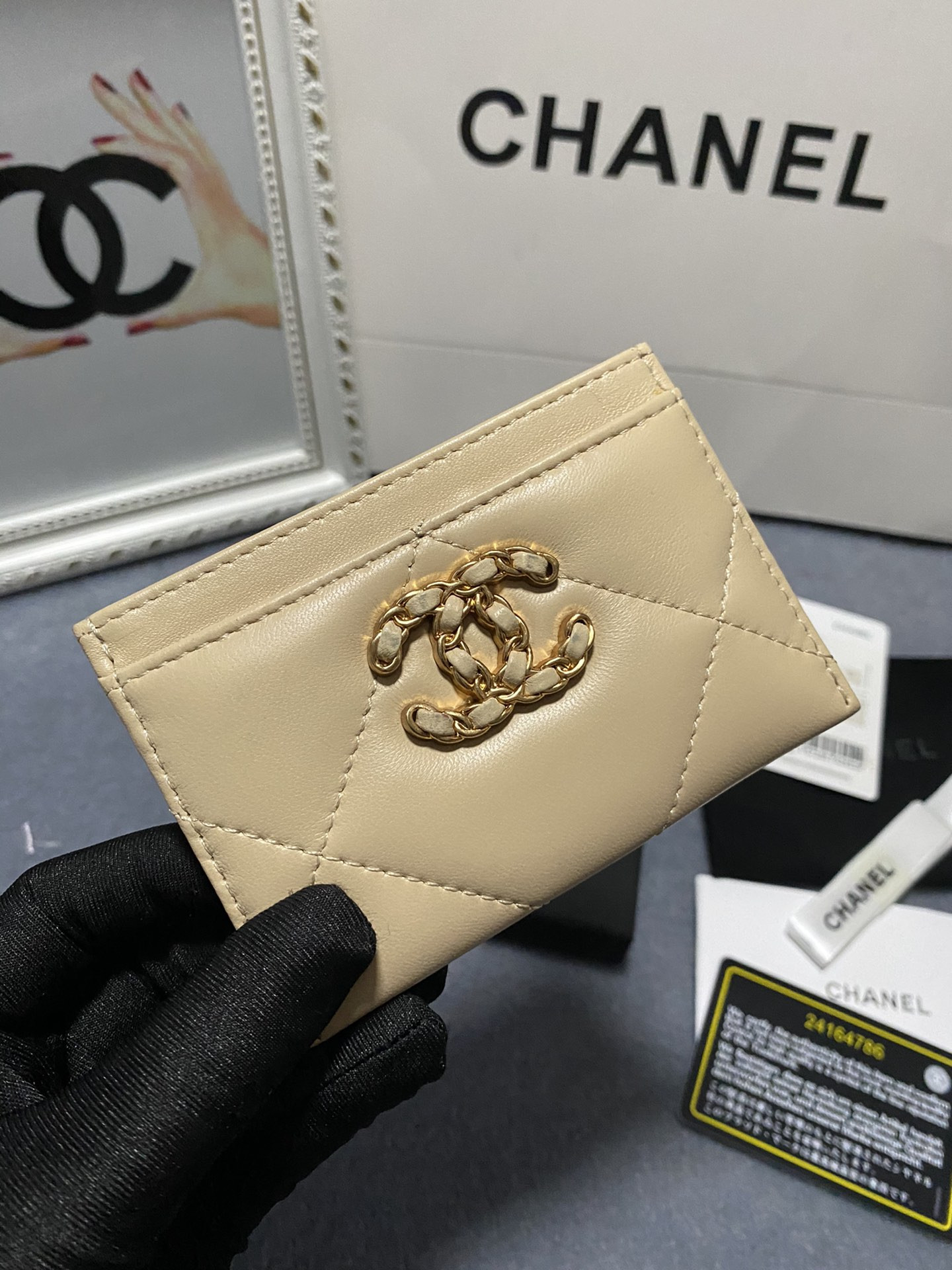 Ch**el CARD HOLDER 11.2×7.5×0.5cm