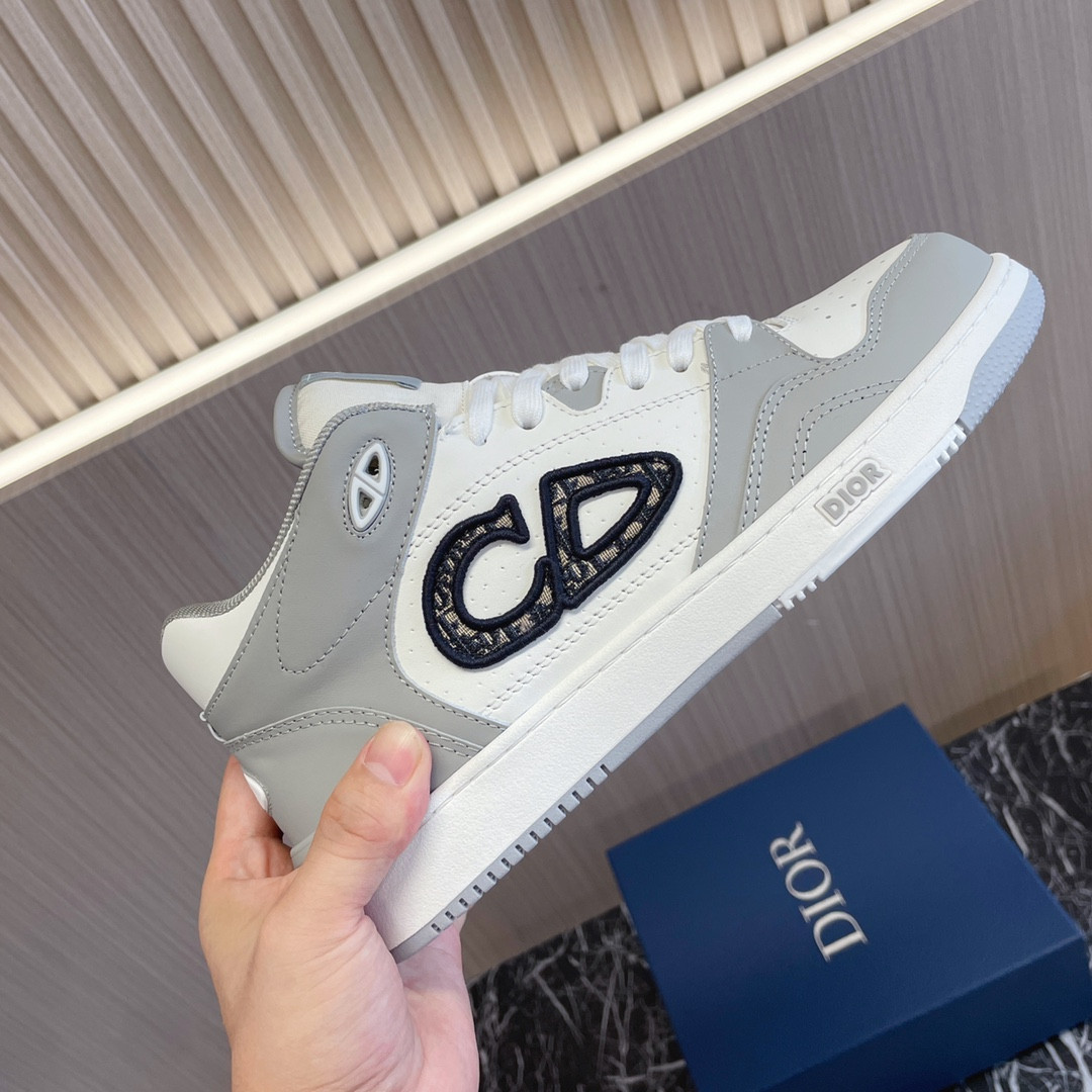 UA D10r B57 Mid-Top Sneaker Gray and White