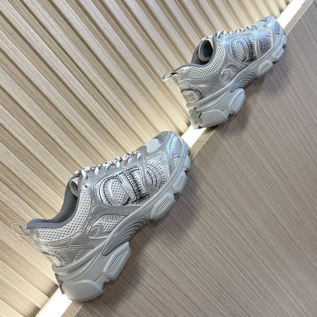 UA D10r Chrono Sneaker Gray Mesh with Silver-Tone