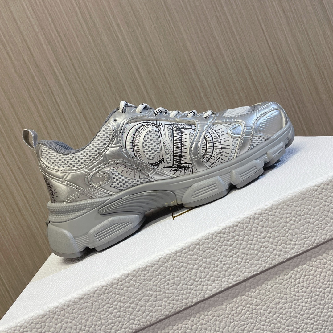 UA D10r Chrono Sneaker Gray Mesh with Silver-Tone