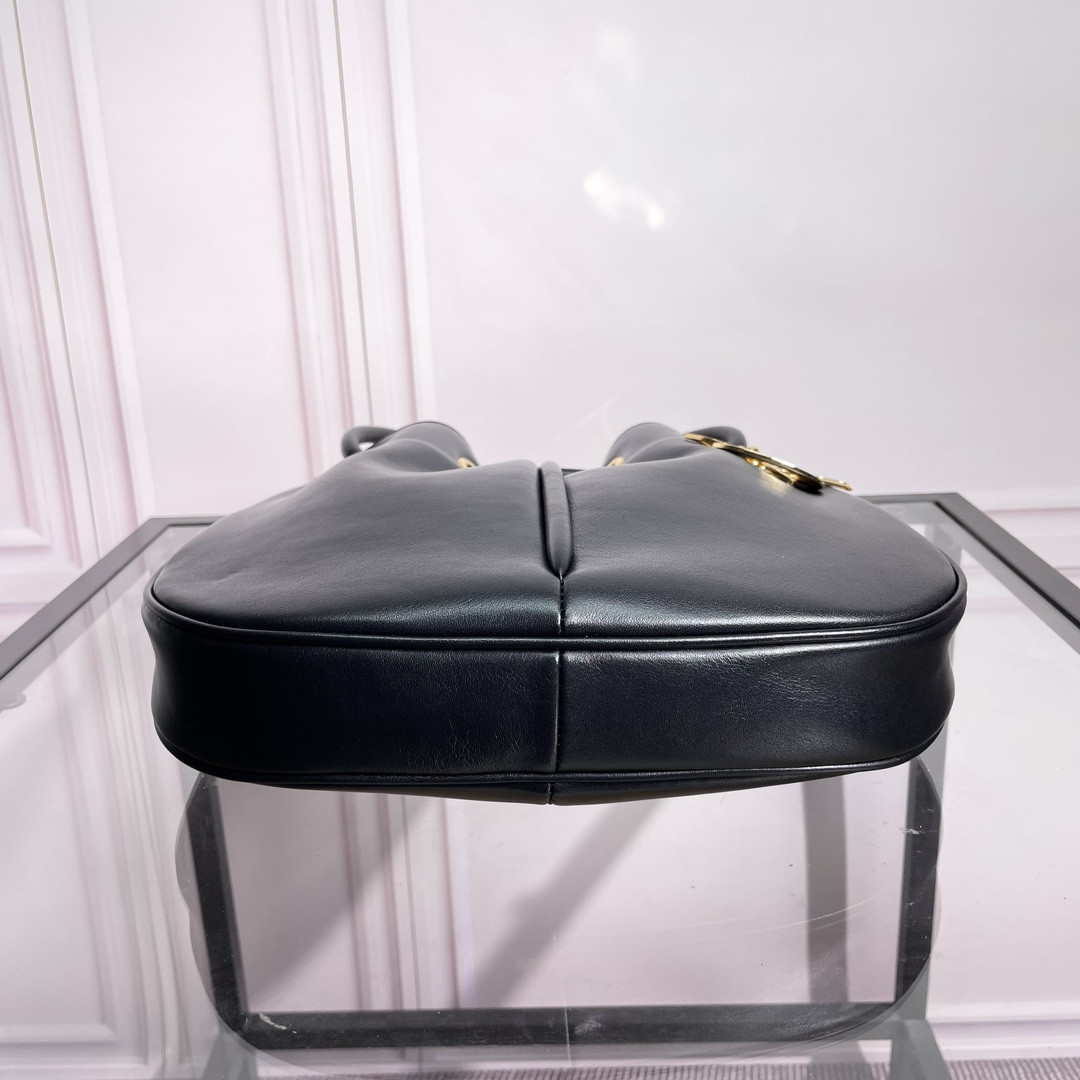 Medium D10r Nolita Bag  Black Calfskin 11 x 10 x 2 inches