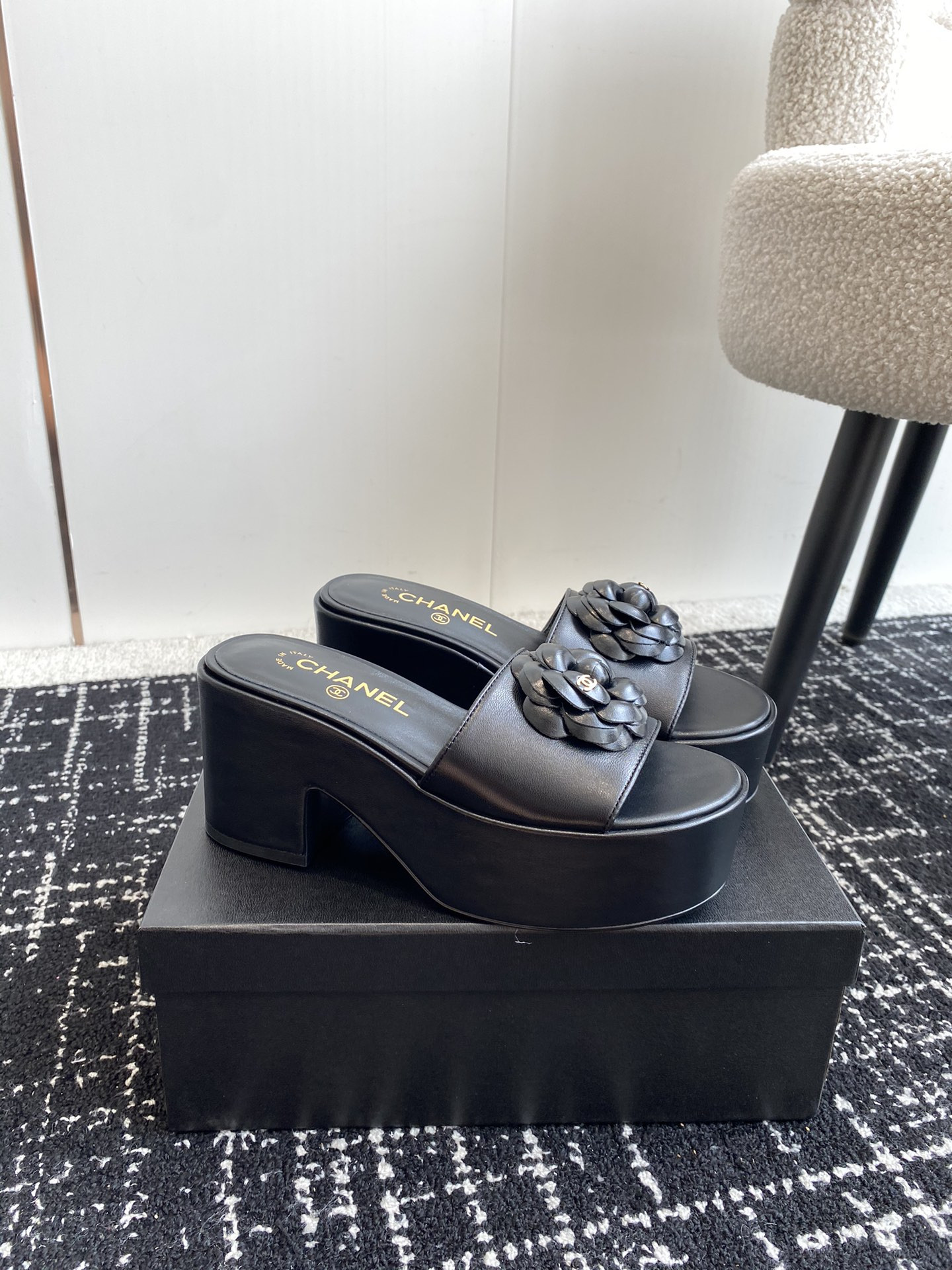 UA Ch**el MULES Platform Heels