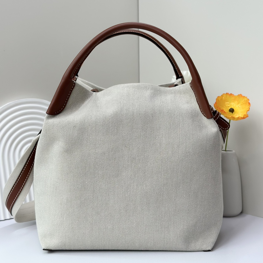 L0r0 P1ana Large Bale Bag Cotton, Linen 24 x 20 x 27 cm