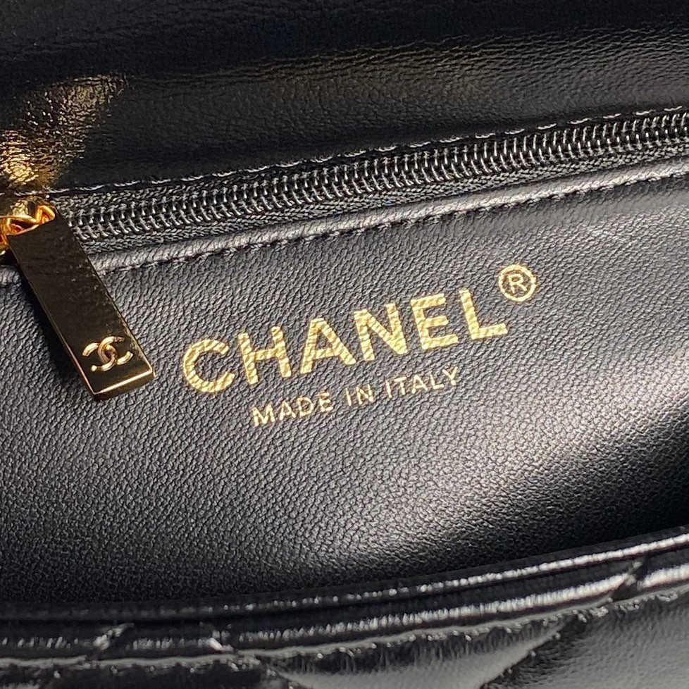 Ch**el MINI FLAP BAG WITH TOP HANDLE 14×19×8.5cm