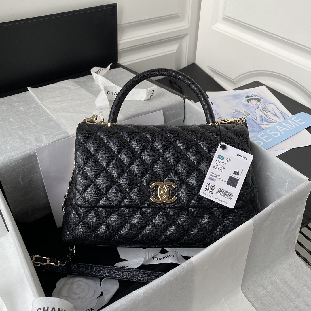 Ch**el Coco Handle Bag 28cm