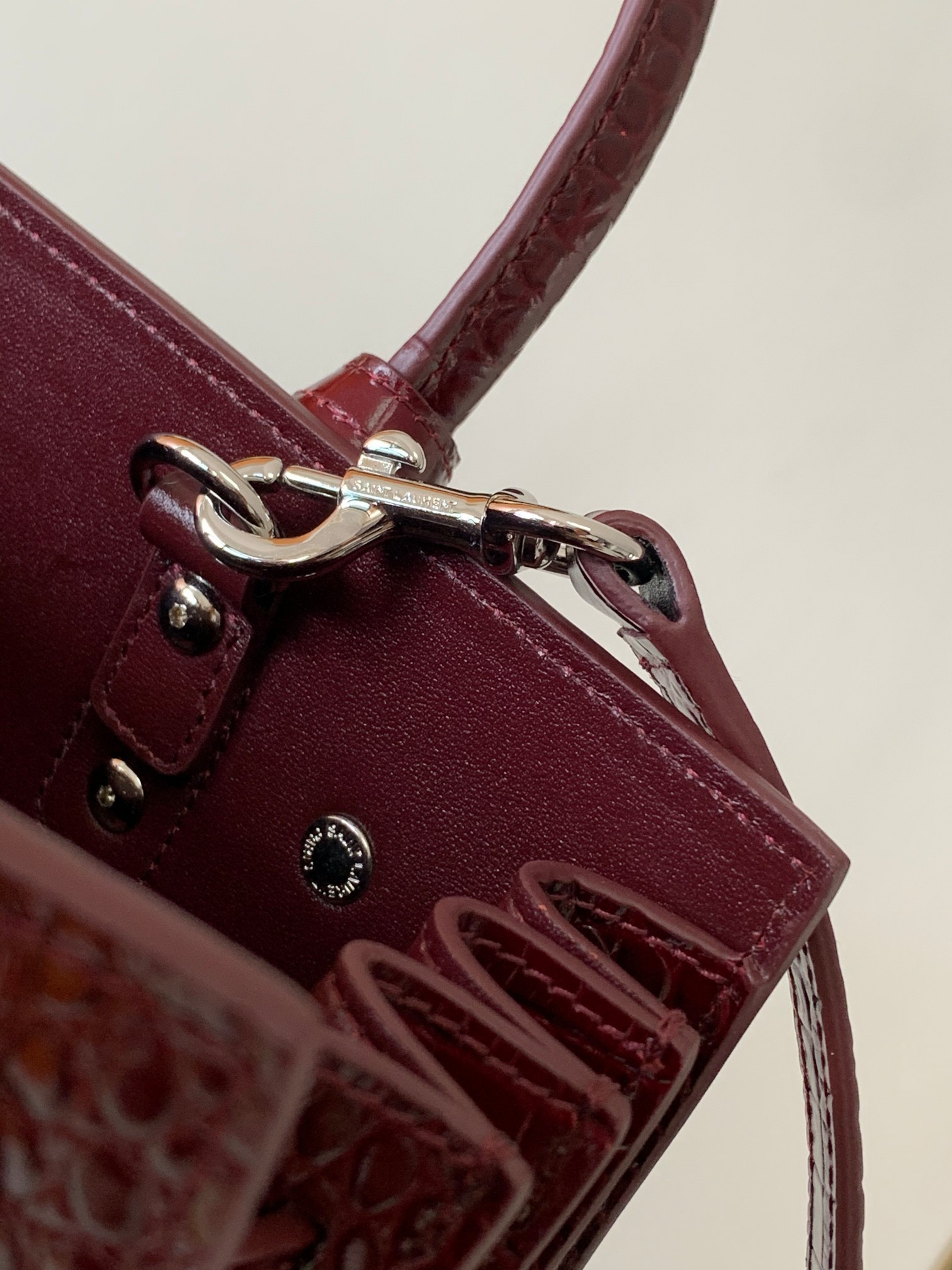 Y51 SAC DE JOUR IN CROCODILE EMBOSSED LEATHER - NANO 22x18x10.5cm