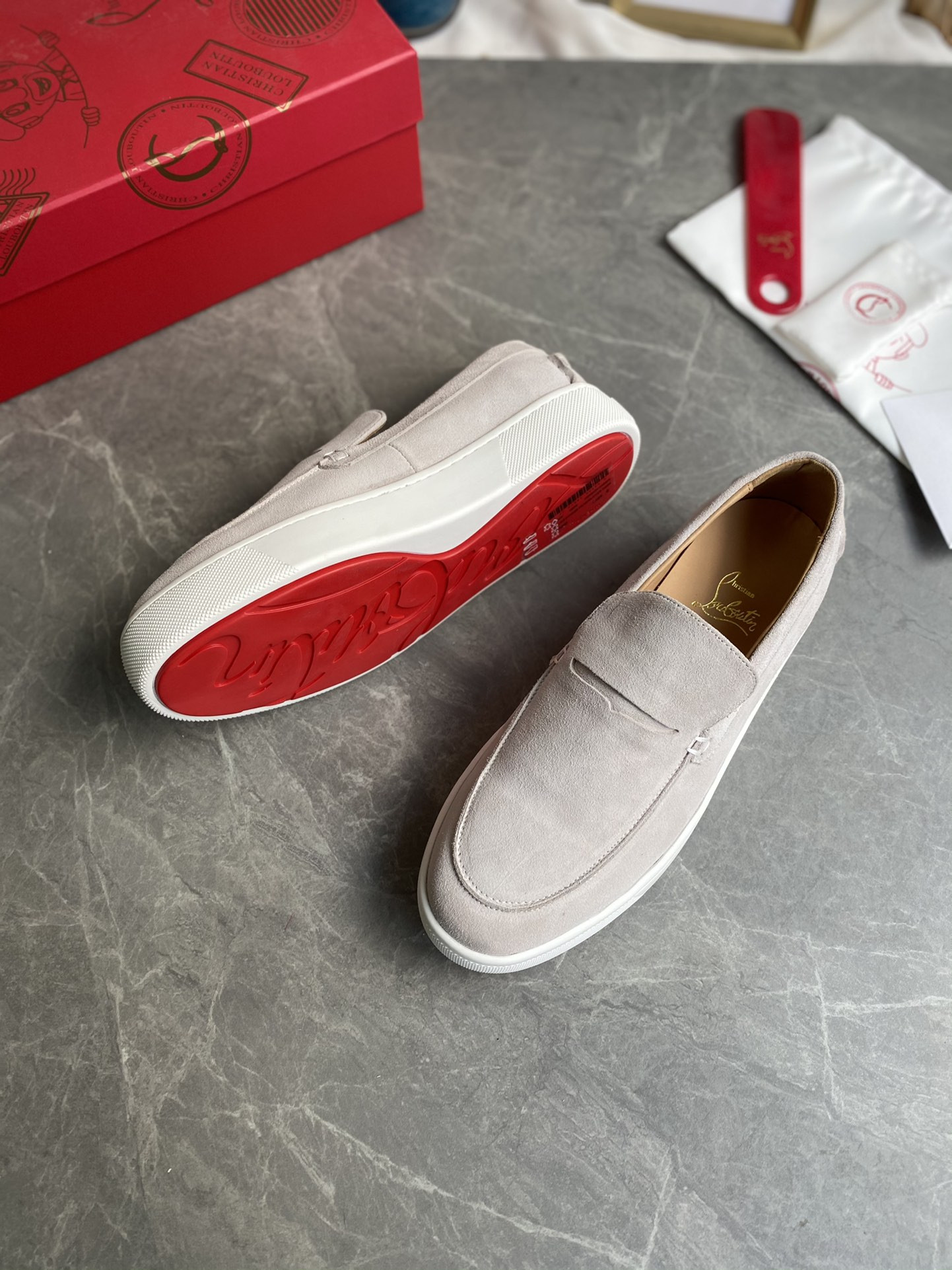 UA Chr1st1an Louboutin thick-soled loafers