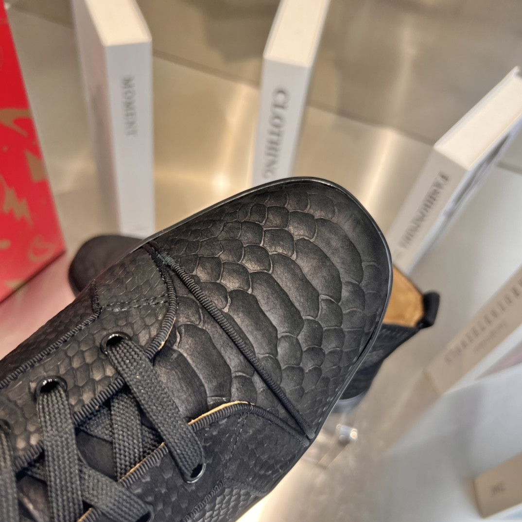 UA Chr1st1an Louboutin high-top matte snake print version