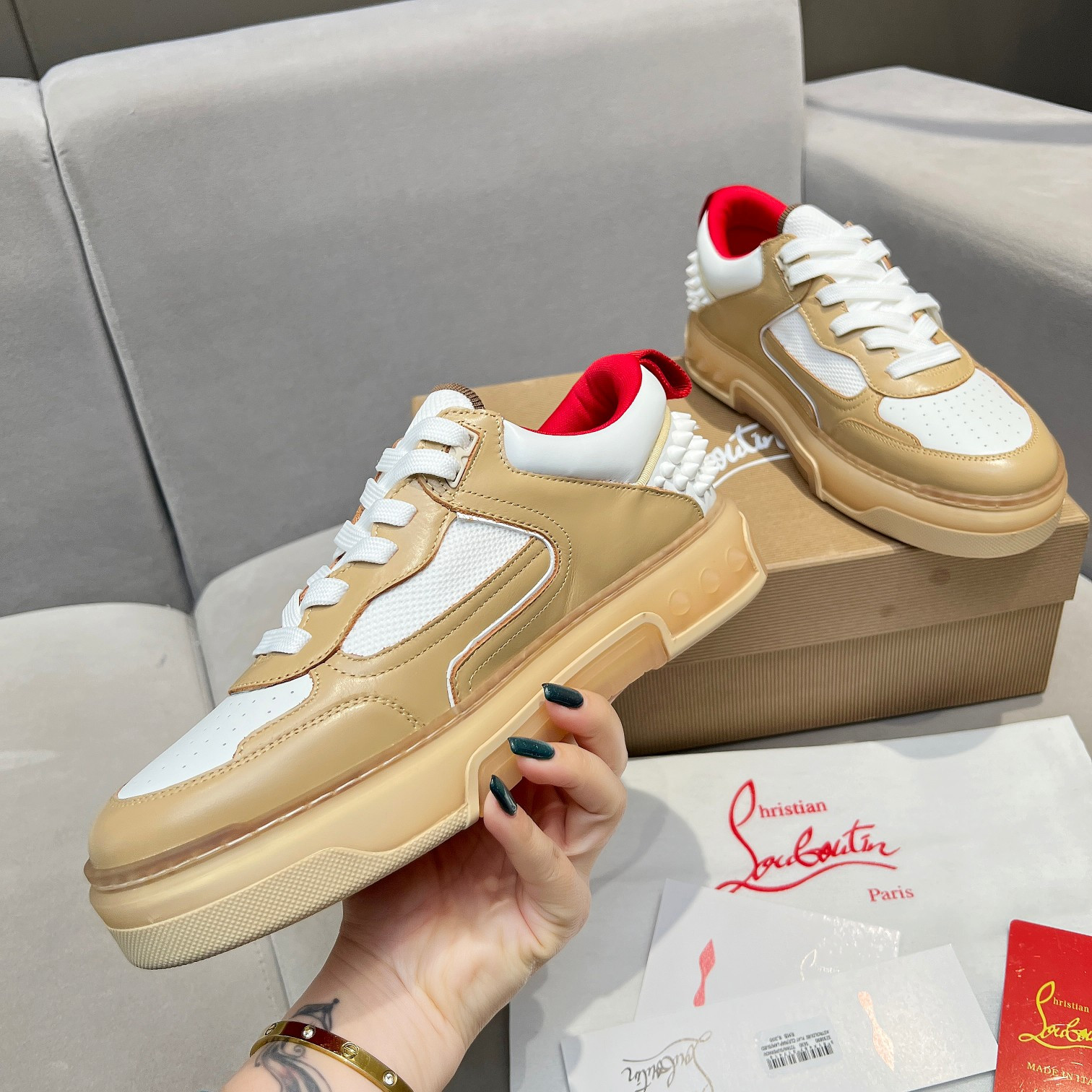 UA Chr1st1an Louboutin 2024 [New]ASTROLOUBI Unisex Thick-Soled Sneakers