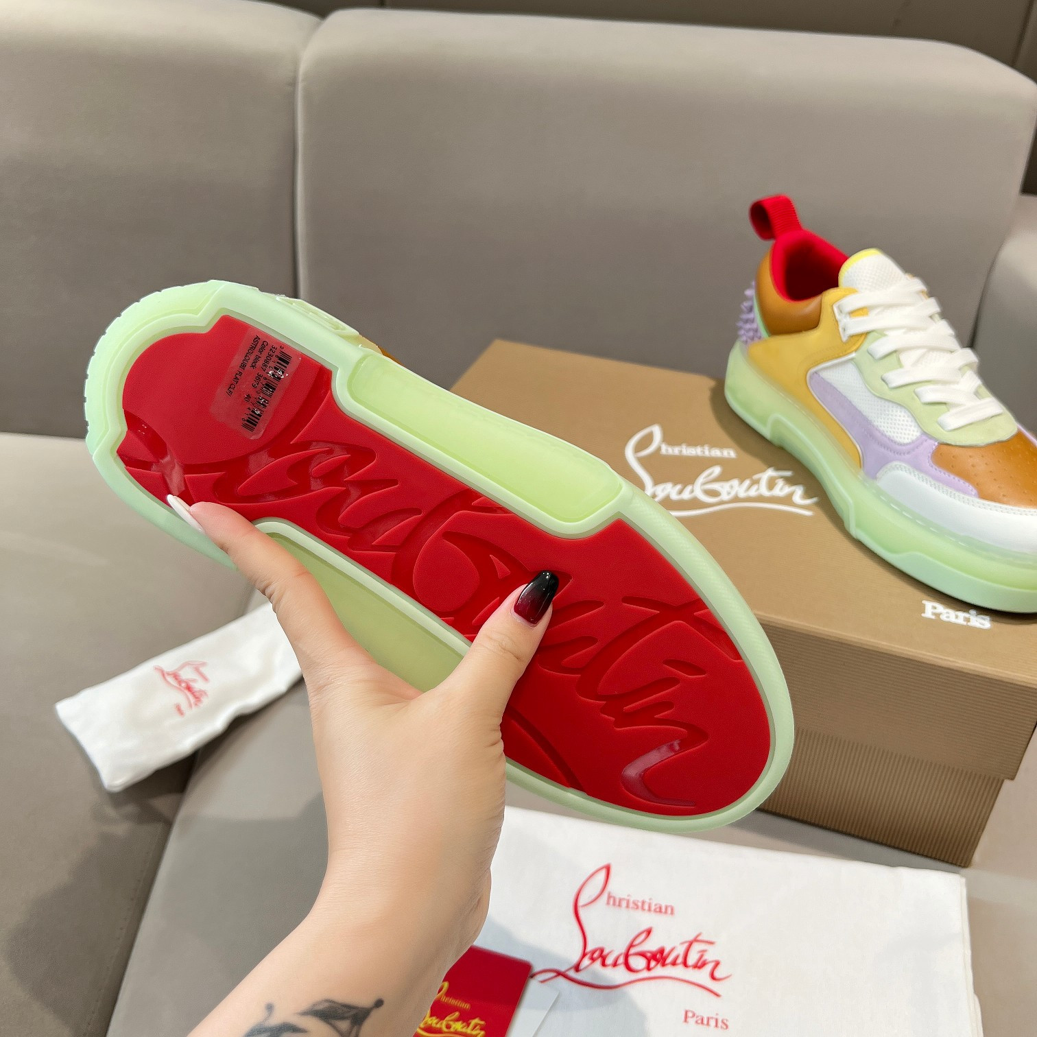 UA Chr1st1an Louboutin 2024 [New]ASTROLOUBI Unisex Thick-Soled Sneakers