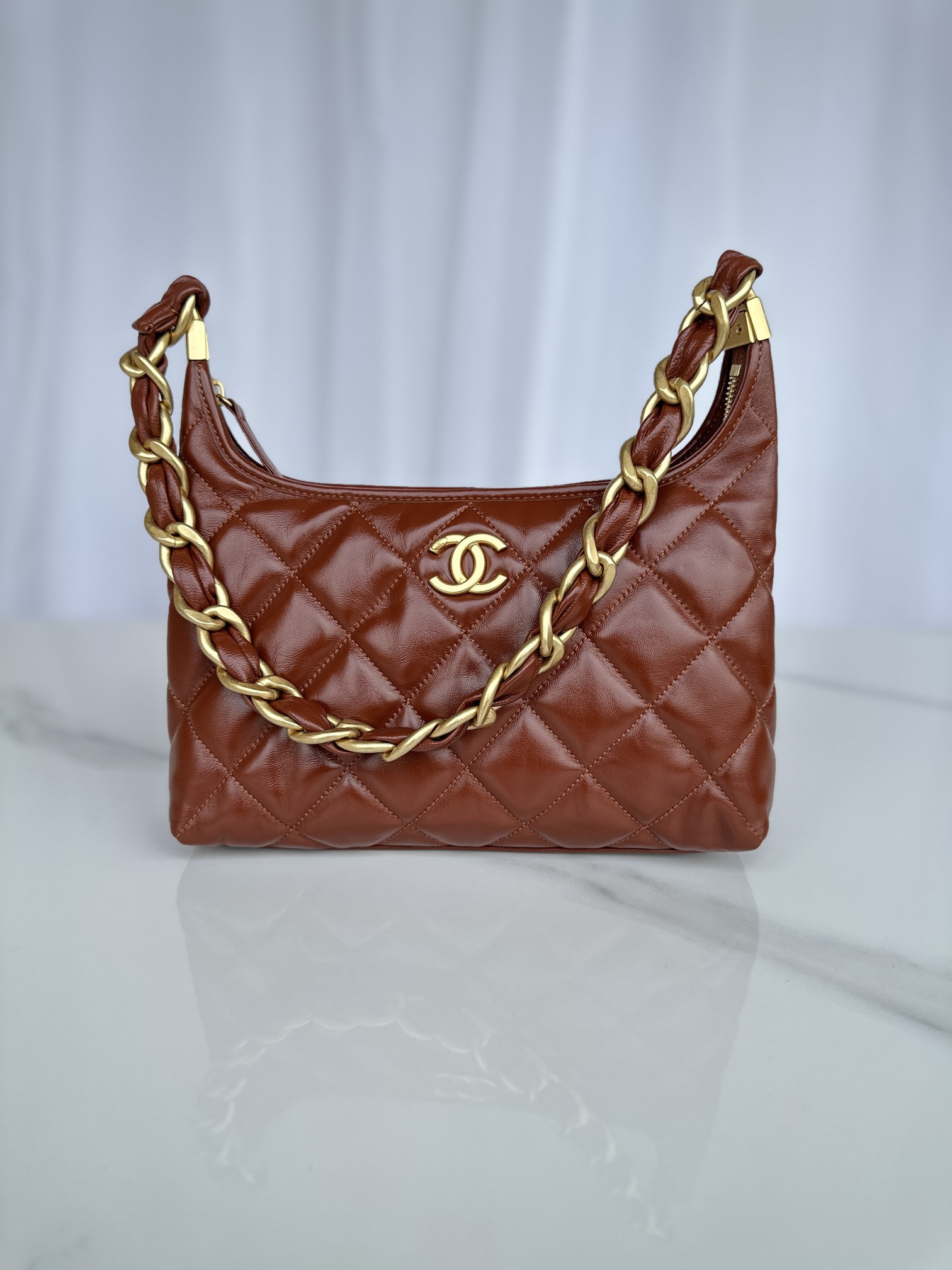Ch**el Hobo Handbag 30×35×9cm