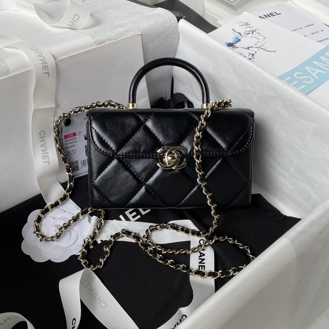 Ch**el 23K WALLET ON CHAIN Handbag 10.5×17×8cm