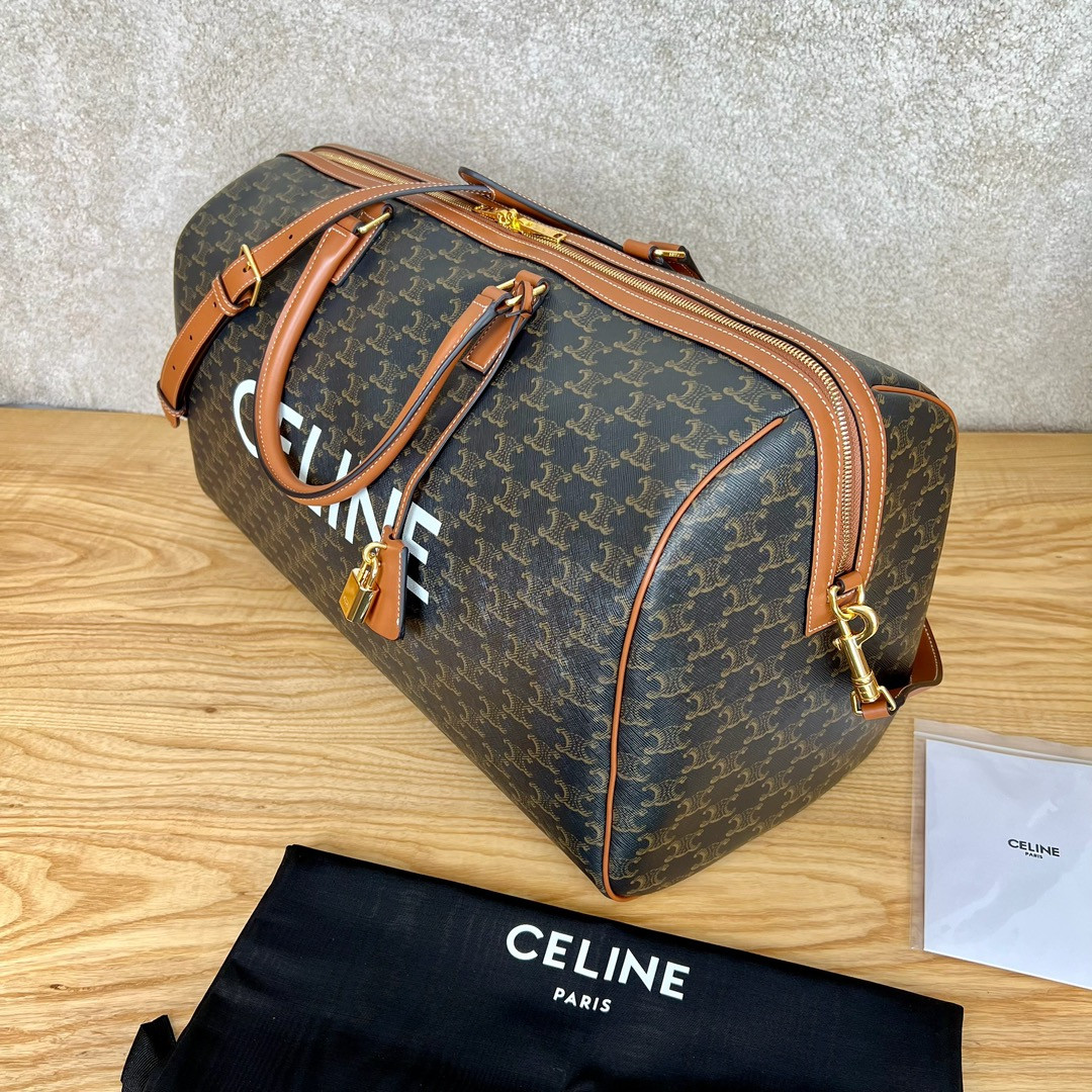 Ce1i*e Large Travel Bag IN Triomphe Canvas with Ce1i*e Print 50x27x23cm