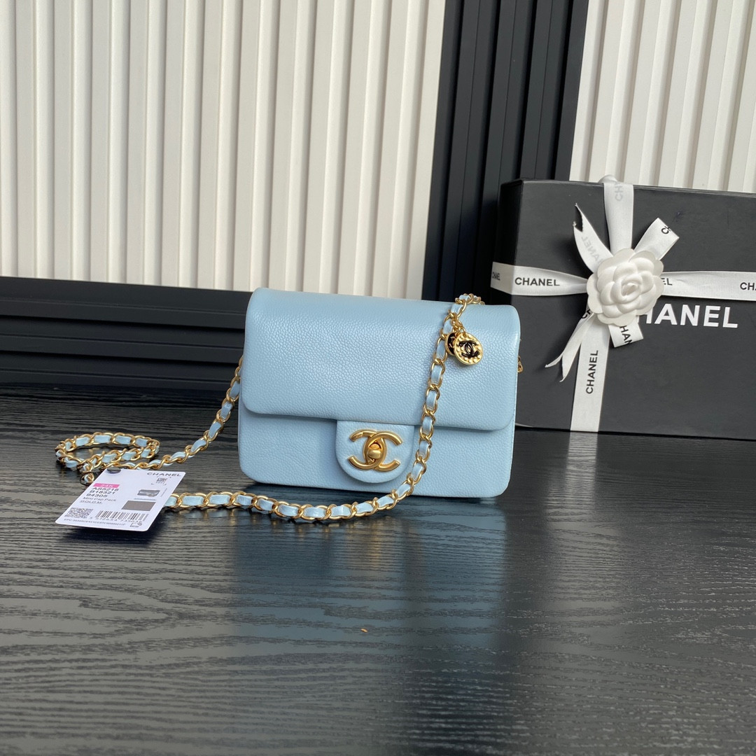 Ch**el MINI FLAP BAG 13×17.5×6cm