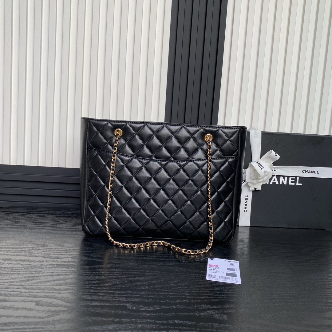 Ch**el Shopping Bag Lambskin 24×32×12cm