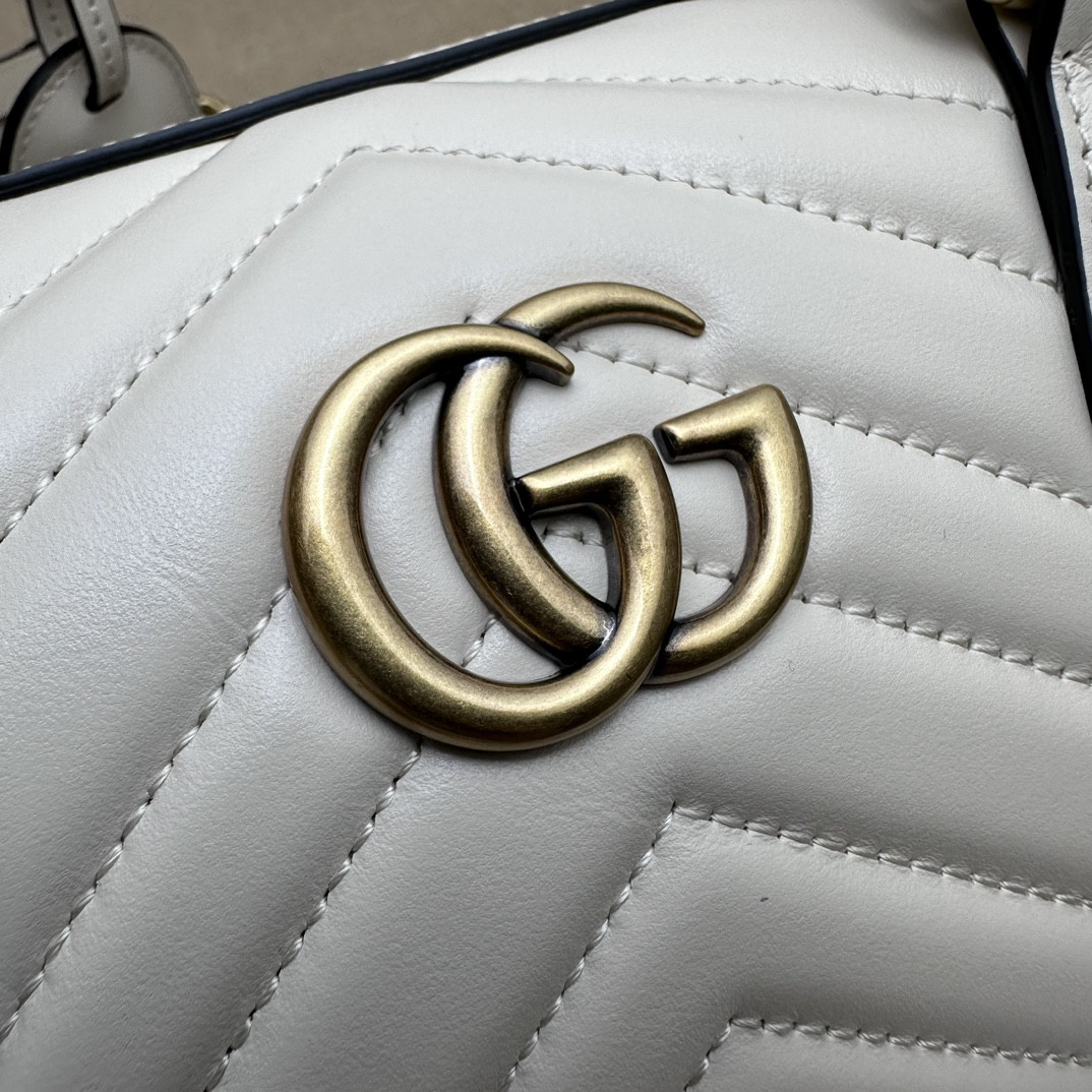 Gvc*1 GG Marmont small top handle bag 27x13.5x10cm