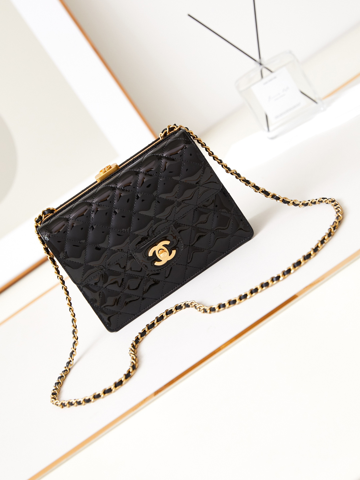 Ch**el 23K Box bag 15.5x20x7.5cm