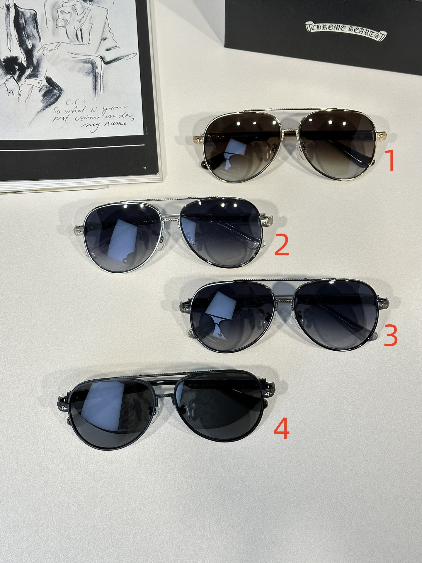 Ch*0me He**ts Glasses CH8191 62-14-154