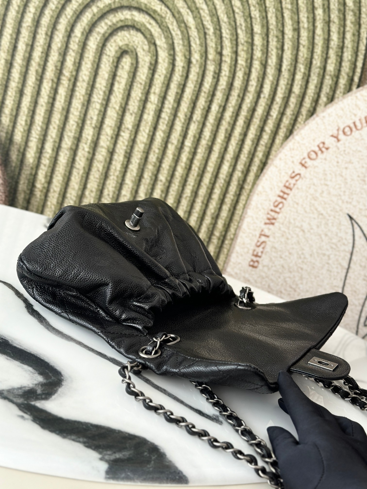Chane Vintage Flap Cloud Bag 30x18x4cm
