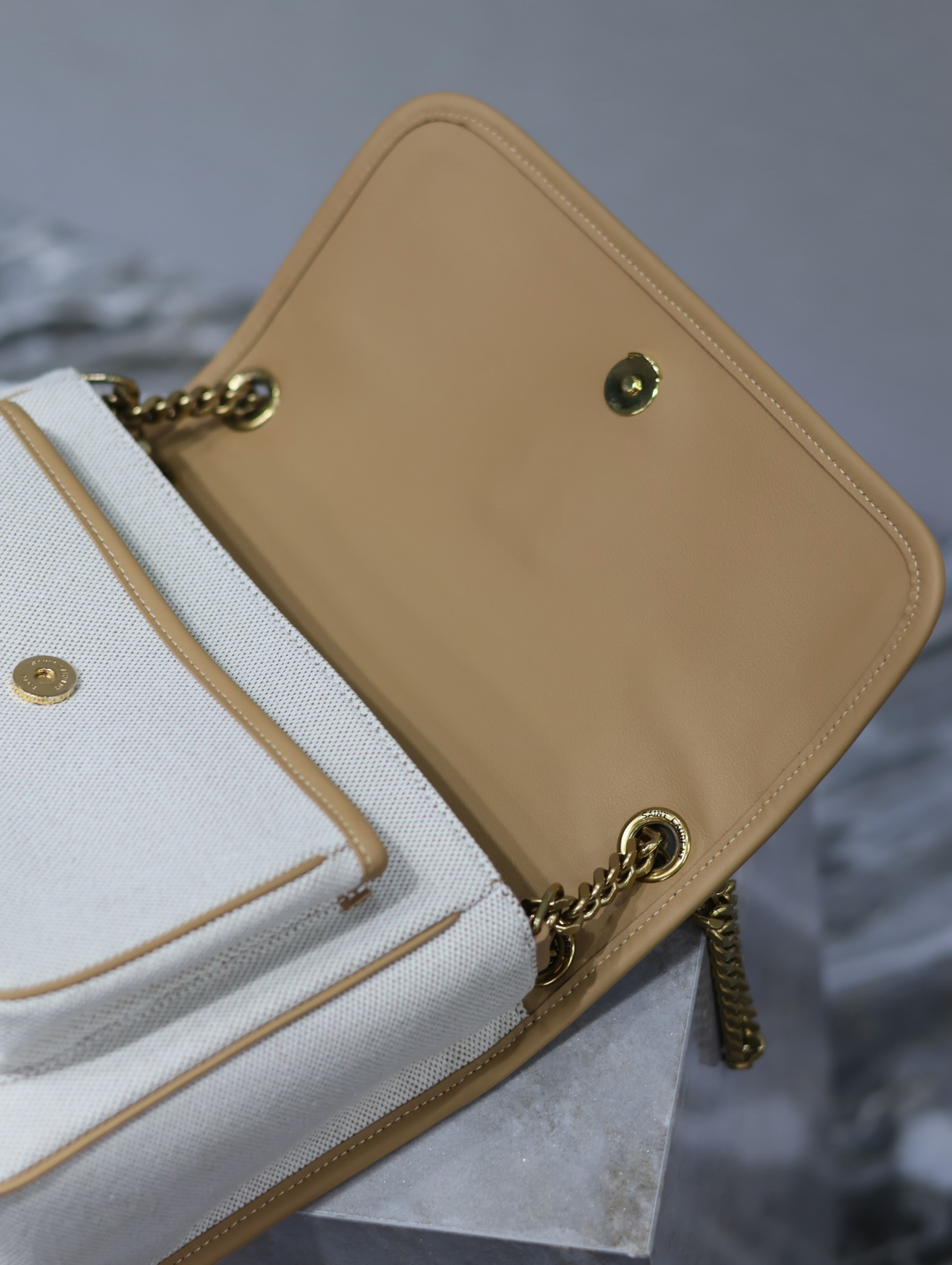 Y51 NIKI MEDIUM IN Calfskin Cotton and Linen 28x20x8.5cm