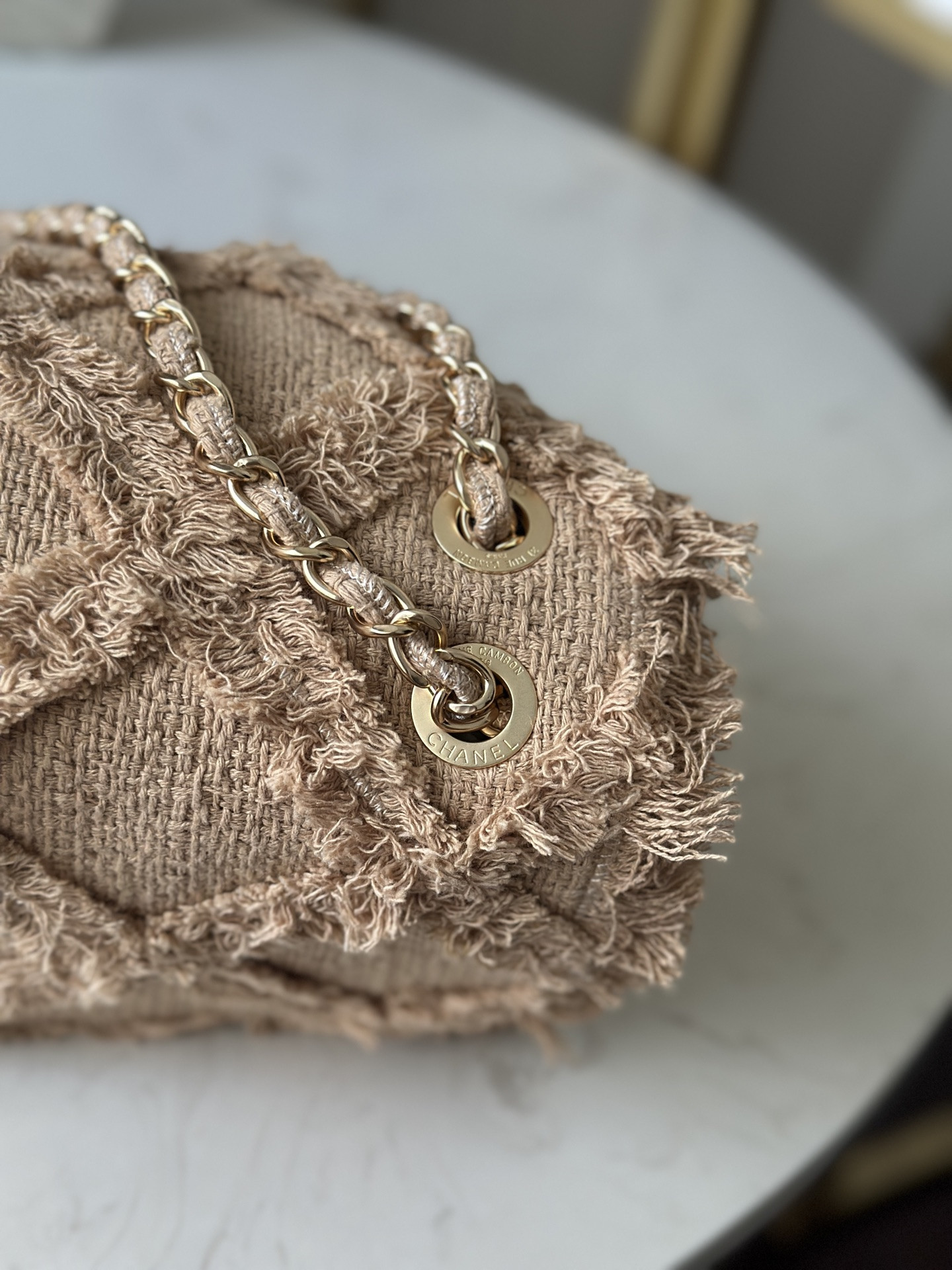 Ch**el vintage Flap bag 38x21x11cm
