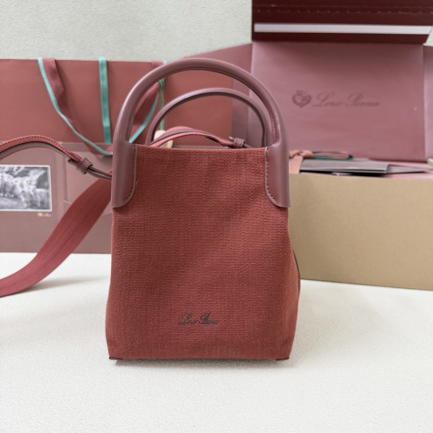 L0r0 P1ana Small Bale Cotton Bag 20x18x17cm