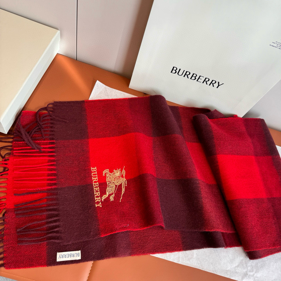 Bv*b*rry scarf 32x180cm 100% cashmere