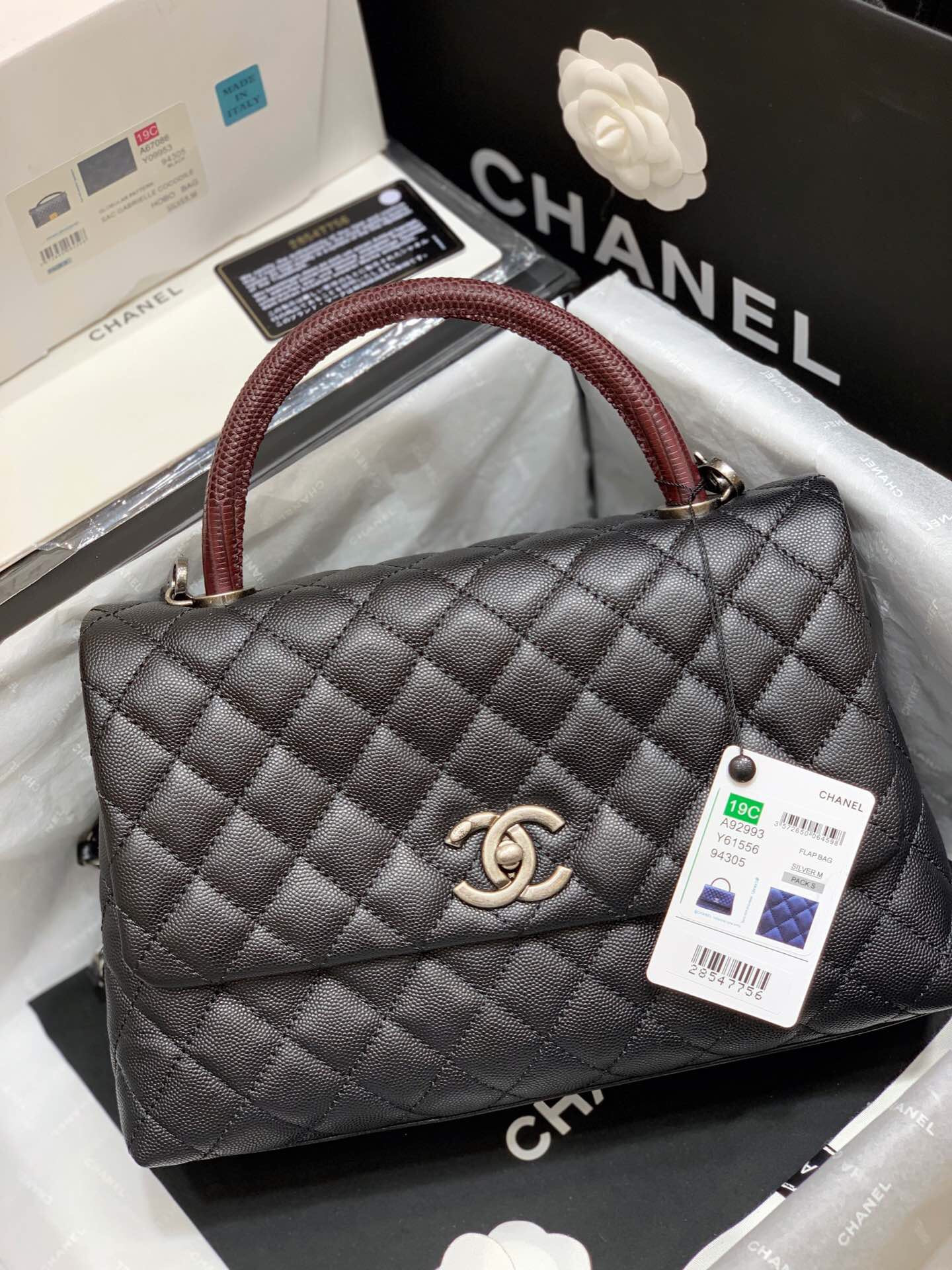 Ch**el COCO Handle bag medium 28cm
